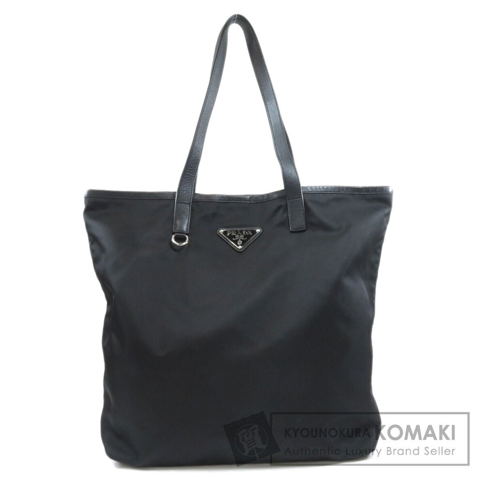 Prada Logo Tote Shoulder Bag Black